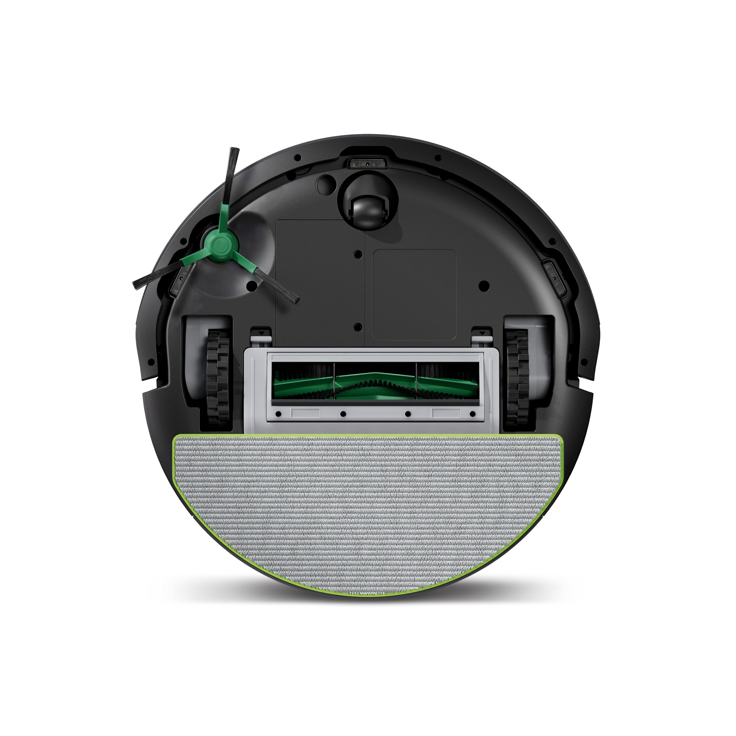 iRobot Robot Roomba 105 Combo + Stazione Autosvuotamento, Robot Aspirapolvere Lavapavimenti, Navigazione ClearView LiDAR, Rileva Tappeti/Moquette, Pulizia Mirata, Controllo tramite App, Nero