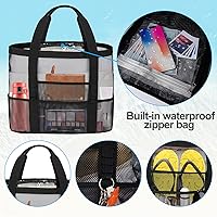 Vista 4 de Bolsas de playa de malla para mujer - Plus bolsa impermeable a prueba de arena