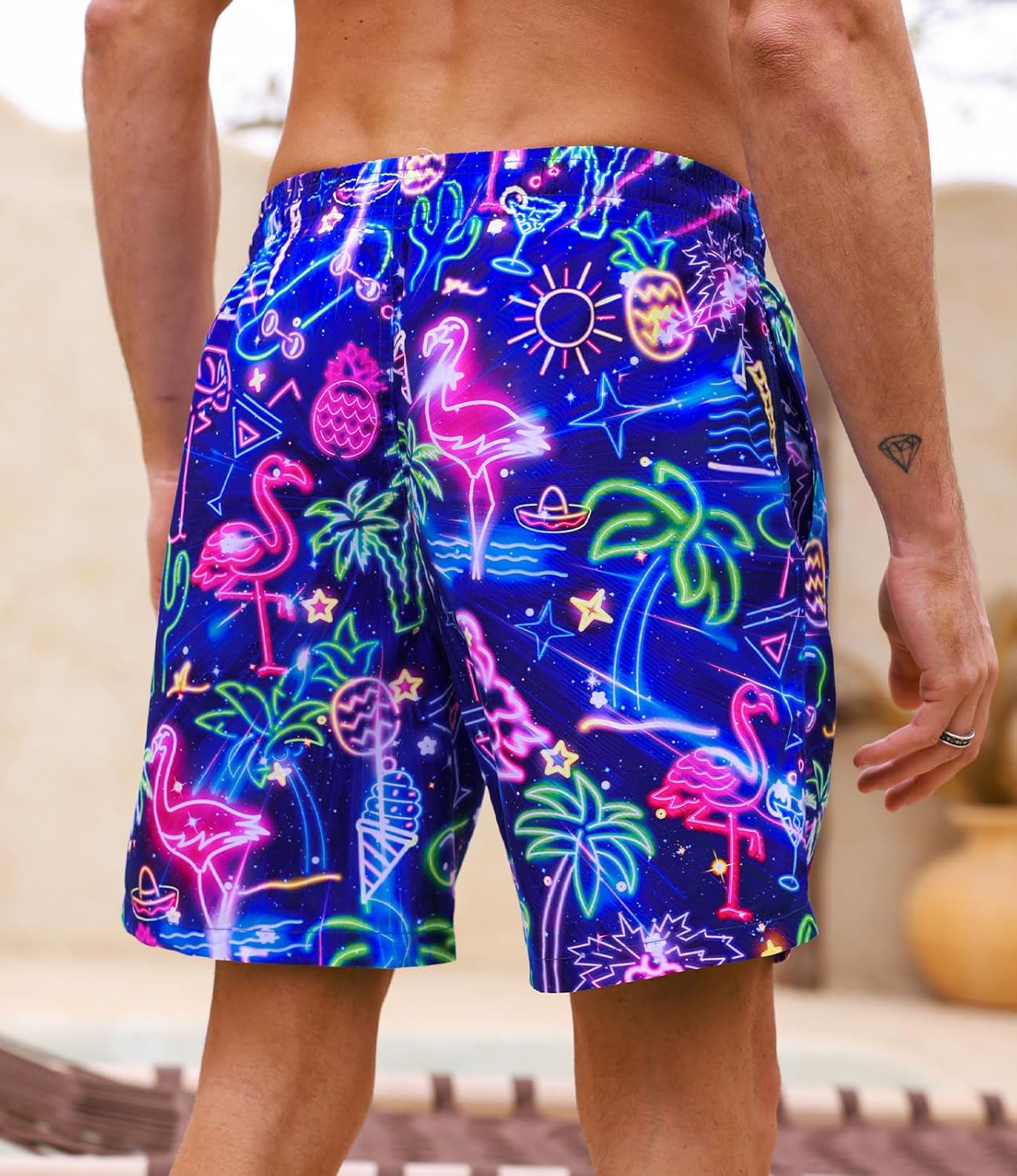 westwolf Mens Swim Trunks Quick Dry Beach Board Shorts with Pockets Mesh Lining Bathing Suits - Image 4