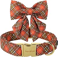 Vista 30 de Unique style paws Collar de perro Bowtie Collar de sandía de algodón Collar de verano ajustable para perros pequeños, medianos y grandes - S