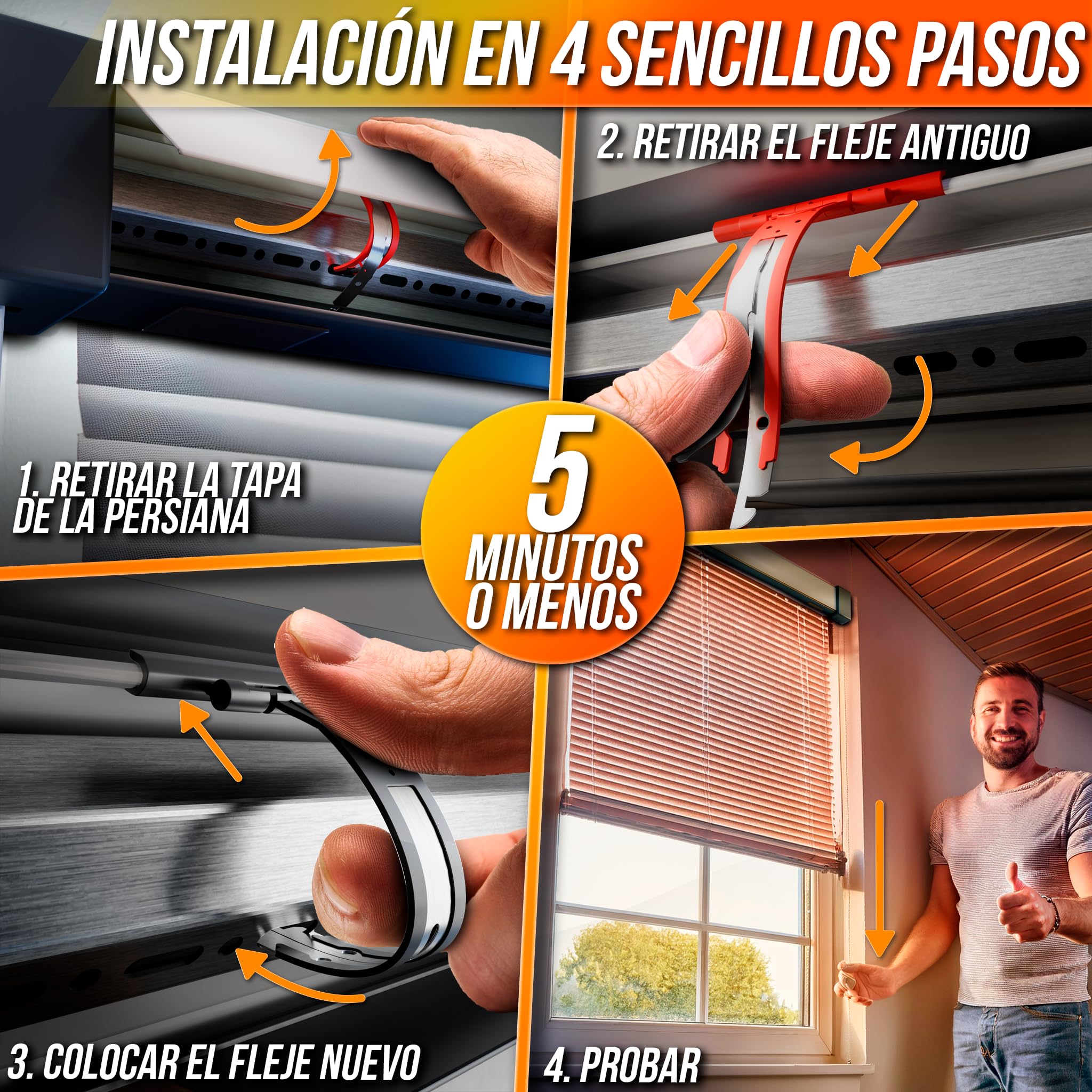 6 x Roller Blind Straps, Spare Parts Compatible with PVC Aluminium and Plastic Blinds, Accessories for Roller Blinds - Image 2