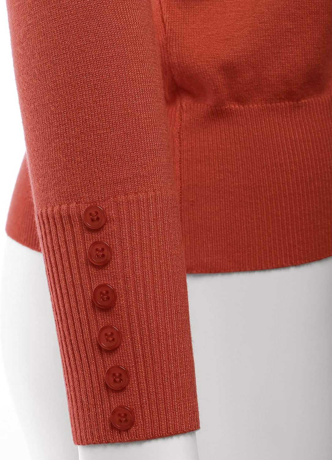 LALABEE Women's V-Neck Long Sleeve Button Down Sweater Cardigan Soft Knit(S-XXL) - Image 2