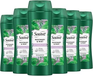 Suave Professionals Rosemary Mint Invigorating Shampoo for Dry Hair, Silicone-Free, 12.6oz Pack of 6 - Salon Proven Revitalization