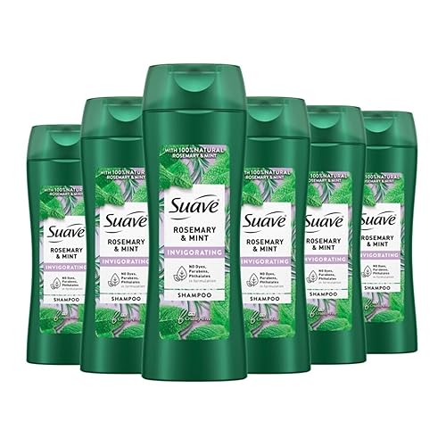 Suave Professionals - Champú de frambuesa negra  té blanco 126 onzas paquete de 6 Romero  Menta