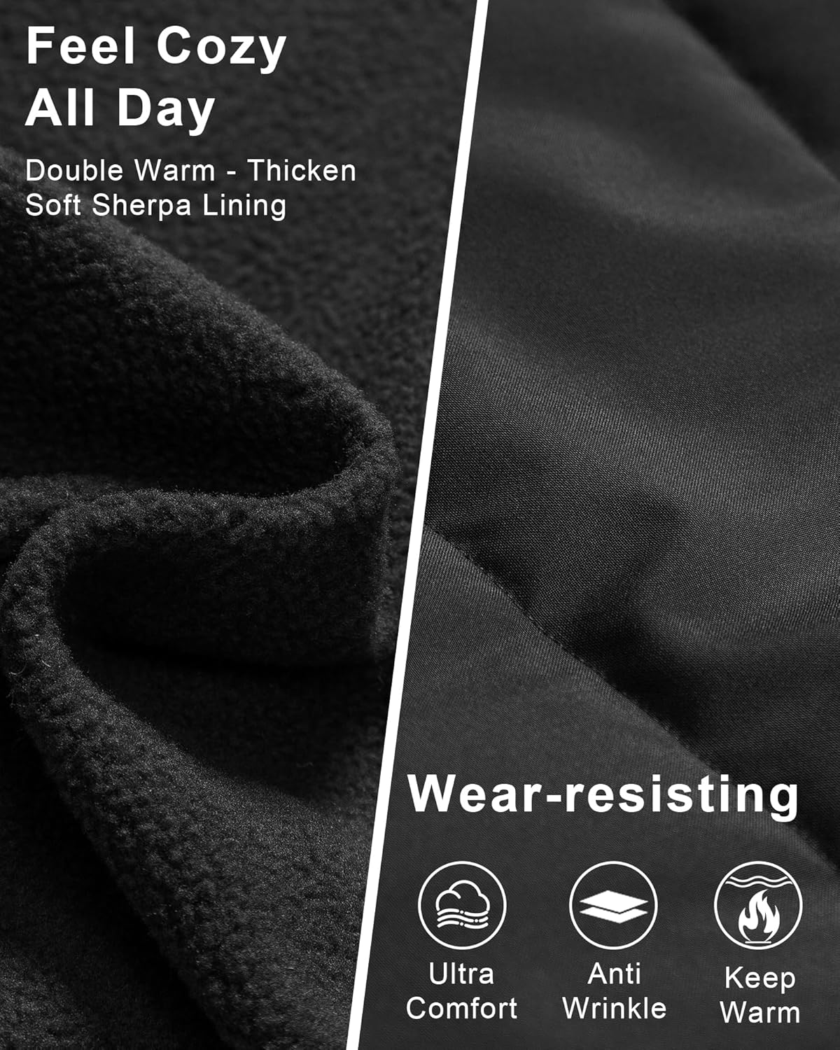 CREATMO US Men's Big and Tall Puffer Jacket Waterproof Winter Coats Fleece Lined Detachable Fur Hood Available In 2X To 6X - Image 5