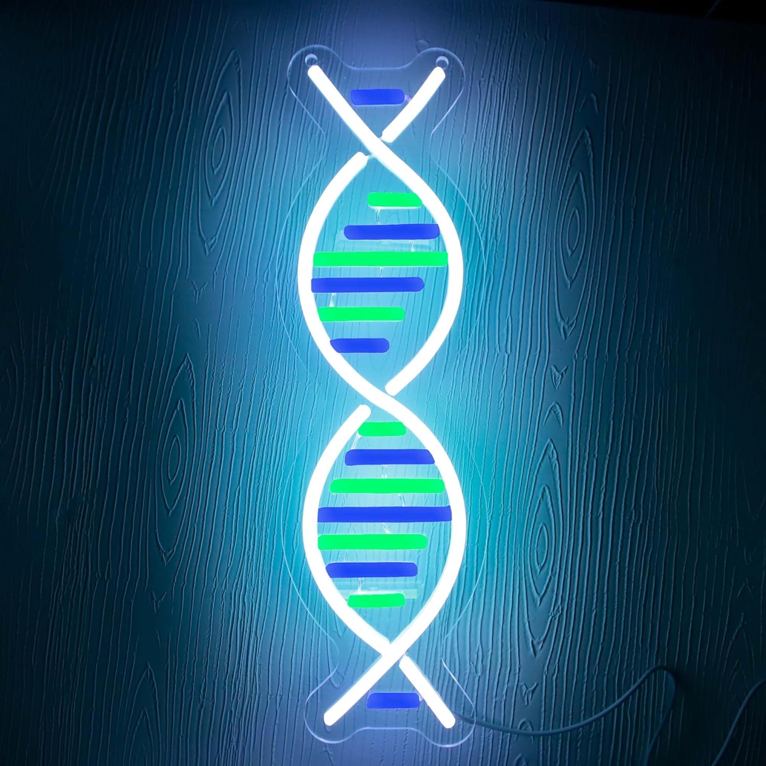 DNA Double Helix Neon Signs for Wall Decor, Dimmable LED DNA Neon Light Art Wall Sign, USB Powered for Man Cave Gaming Room Bedroom Biology Science Gift Decor for Nurse Doctor Physician(4.7 * 16.1in)