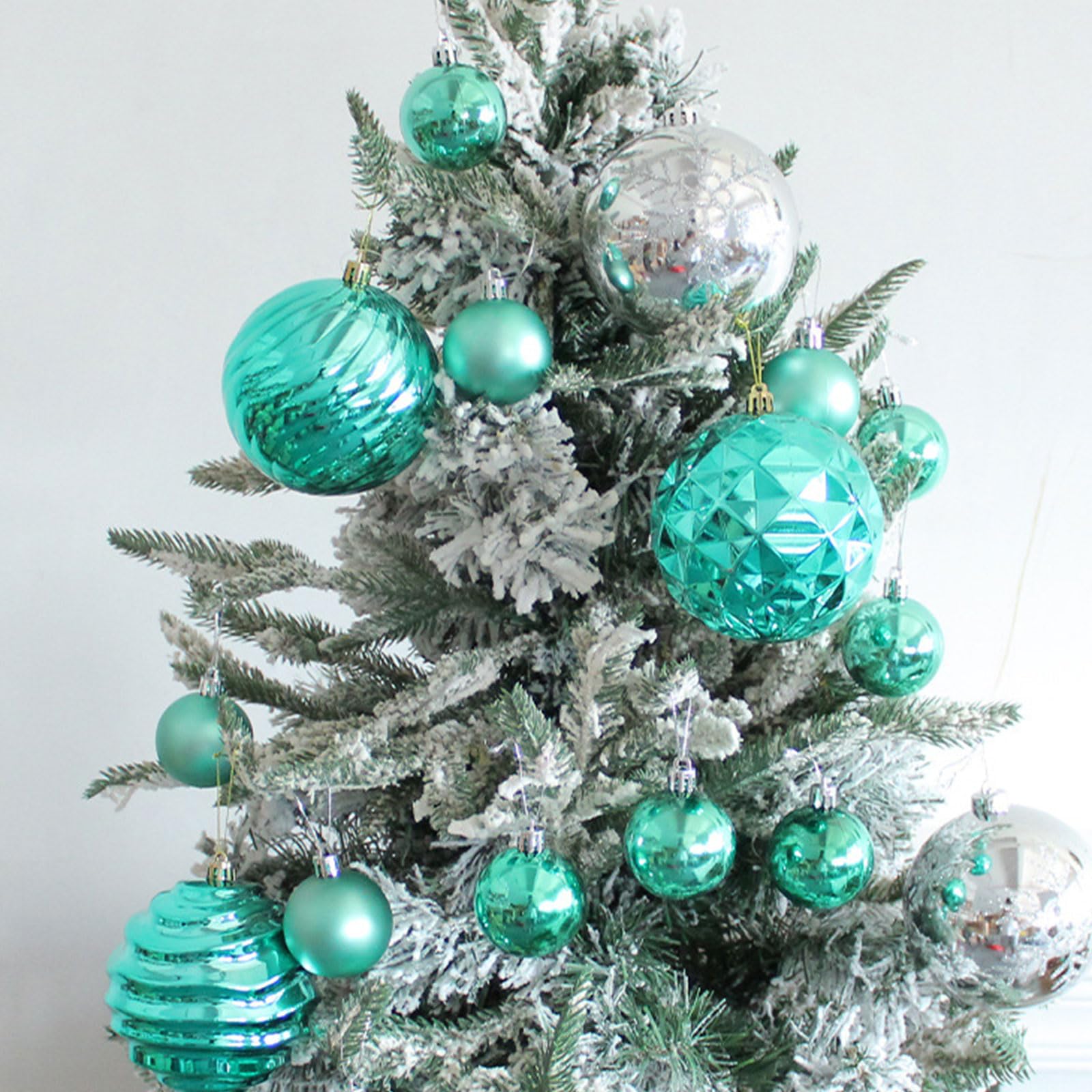 Weihnachtskugel Ornament, 30 Stück/Box, hängende Kugelkugeln, Weihnachtsbaum Hängeornamente für Weihnachten, Urlaub, Hochzeit, Zuhause, rote Kugeln aus Kunststoff