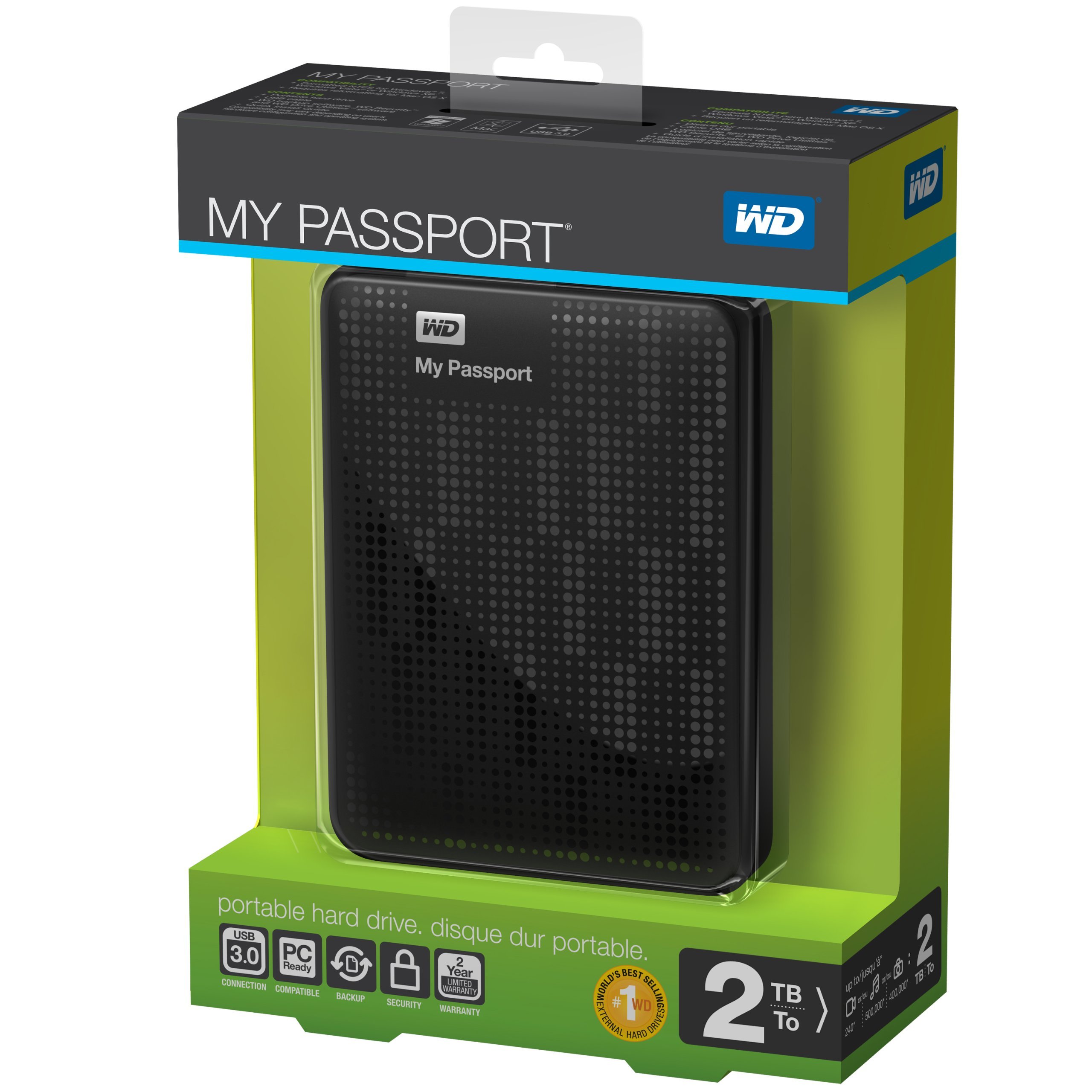 Amazon.com: WD My Passport 2TB Portable External USB 3.0 Hard