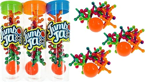 JA-RU Jumbo Jax Toy Set (paquete de 3) Juego de gatos de goma suave con pelota Juegos clásicos antiguos para niños Juguetes de los años 90,