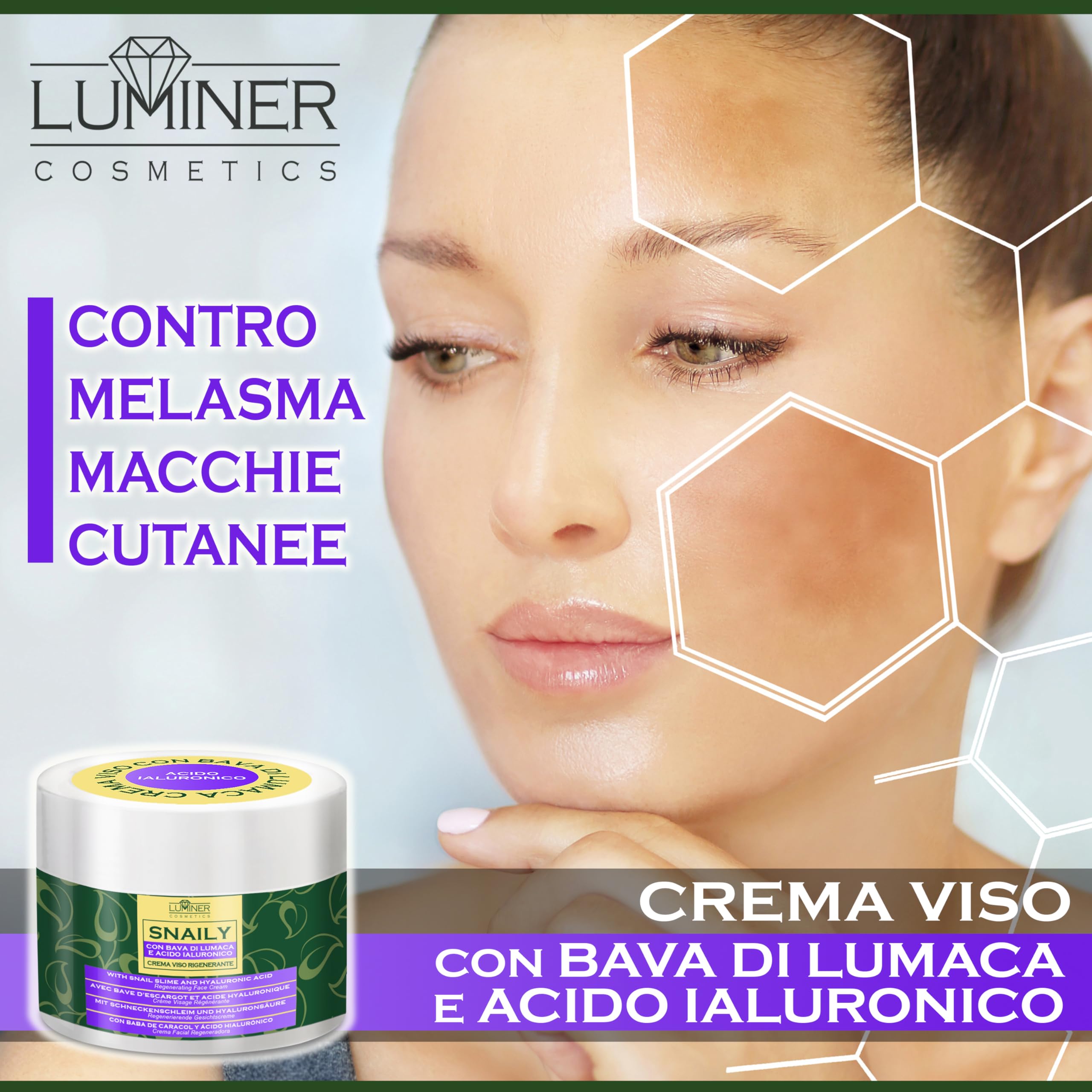 Crème Visage MYTEX-SHOP à L'Acide Hyaluronique & Bave D'Escargot - Anti-âge & Éclat - 25g