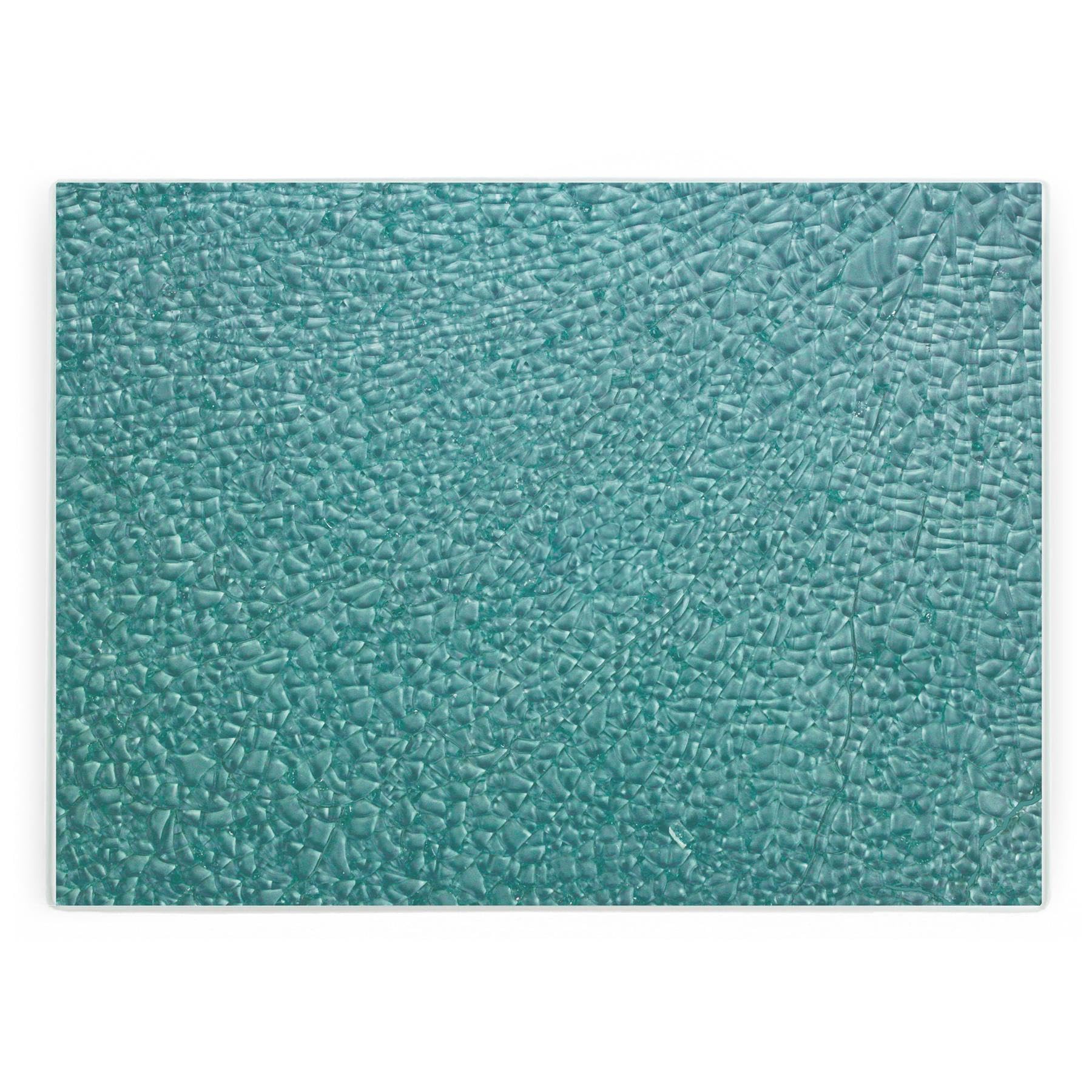 Broken Glass Large Rectangular Glass Worktop Protector - Texture 3D Art Gifts - Smooth Kitchen Chopping/Cutting Board Worktop Saver with Non-Slip Feet 39cm x 28.5cm (15" x 11")