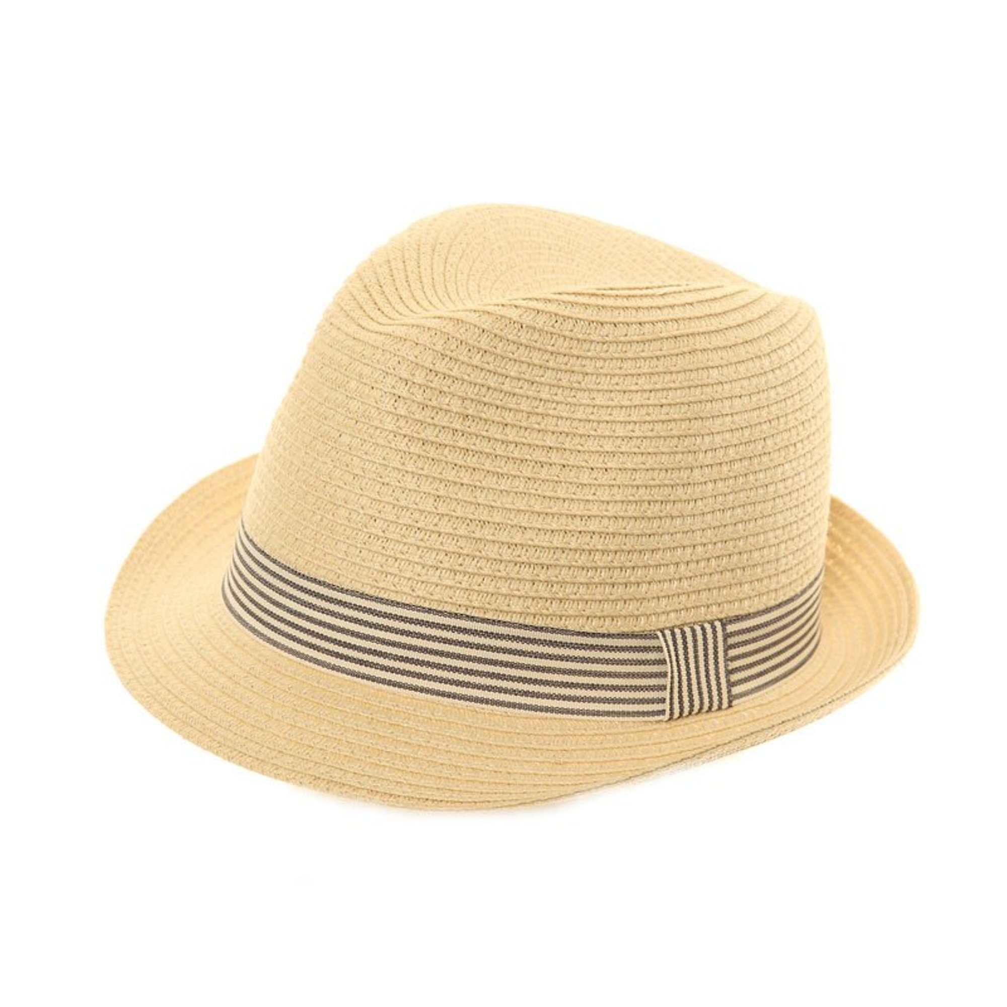 Viz Unisex Beige Crushable Foldable Soft Straw Summer Trilby Hat (59Cm, )