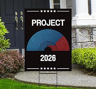 Project 2026 Protest Yard Sign - No Kings In America Lawn Sign, Anti-Trump, Resist Racism, Resist Fascism Yard Sign with Metal H-Stake, VP24399 (Multicolor, 24" x 18", Single Sided)