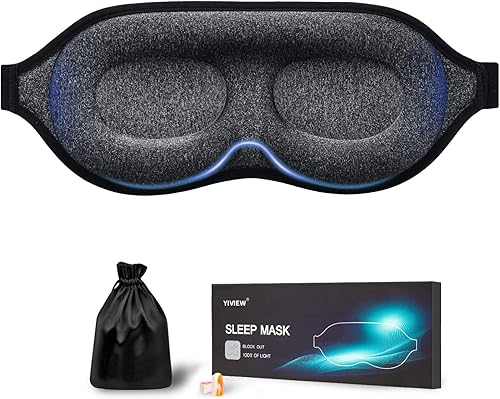 YIVIEW Máscara de dormir para dormir de lado bloquea la luz 100 extensiones de pestañas amigables máscara de ojos contorneada 3D suave y
