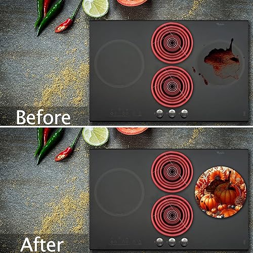 Miniatura 74 de Juego de 4 fundas redondas familiares para quemadores de estufas, 2 piezas de 8 pulgadas y 2 piezas de 10 pulgadas, fundas para quemadores de estufa