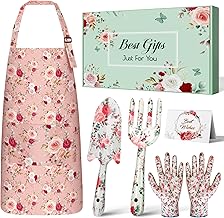 Linkax Gardening Gifts for Women Mum Christmas Prensents, 6 Pcs Garden Tools Set Friendship Retirement Thank You Birthday Gifts for Women Her Mum Nanny Nan Sister Auntie Grandma Ladies Garden Lovers