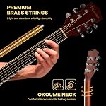 CAHAYA Acoustic Guitar Beginner Kit - 41in Adult All Wood Starter Set Includes with Thickened Gig Bag Capo Pickguard Strings Picks Strap for Kids Teenager Students Natural