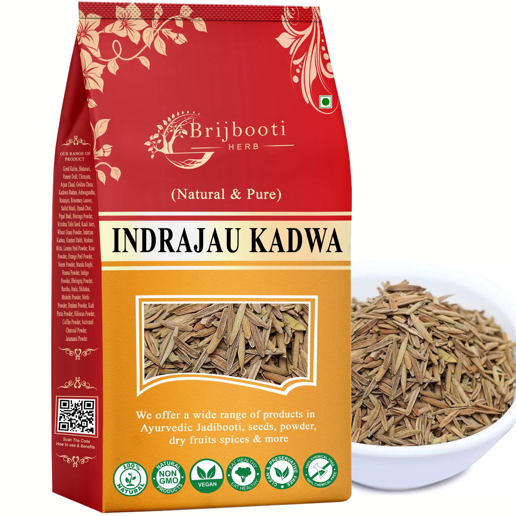 BIRJU MAHAVIR Indrajau/Inderjo Kadwa-Holarrhena Pubescens (1 kg), Natural (BMKB-205)