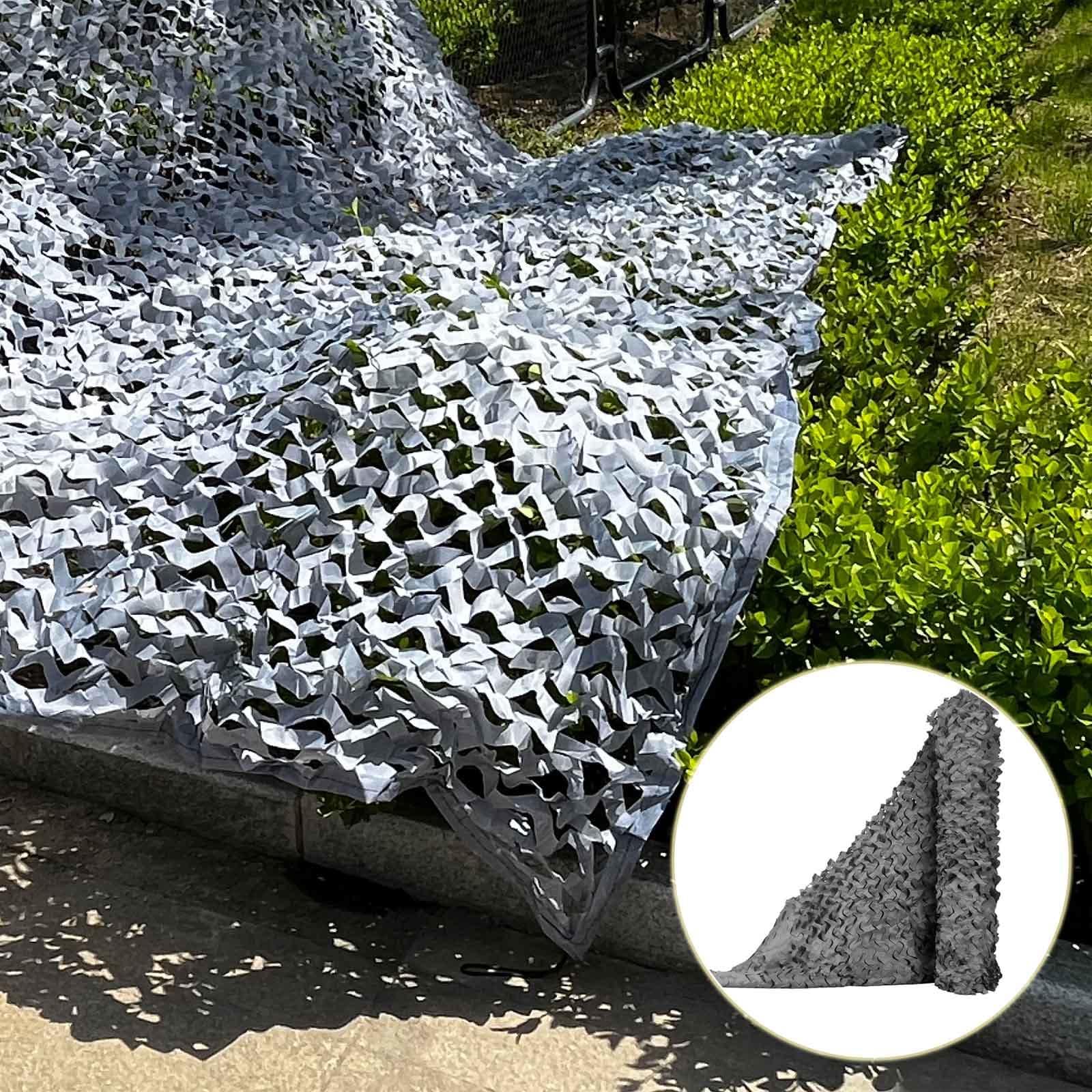 OUdini Camouflage Net,Sunscreen Shade Netting,Military Net,Outdoor Camo Netting for Hunting/Gray/4 * 9M/13.1 * 29.5Ft