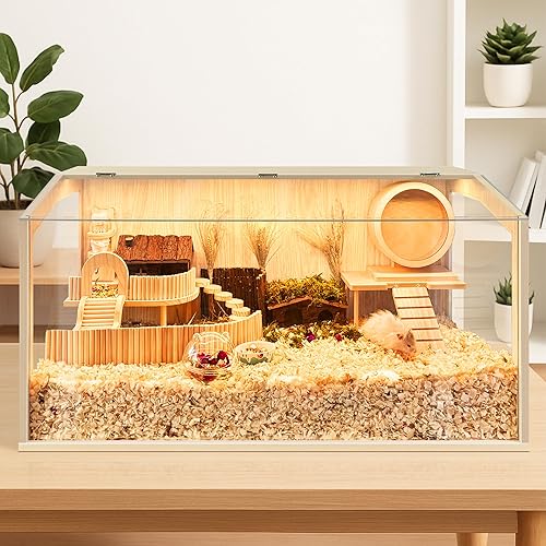 Miniatura 2 de Prolee Hamster Cage Chewproof, Large Hamster Cages and Habitats 32 Inch Guinea Pig Cages Openable Top with Acrylic Sheets Solid Built, 32