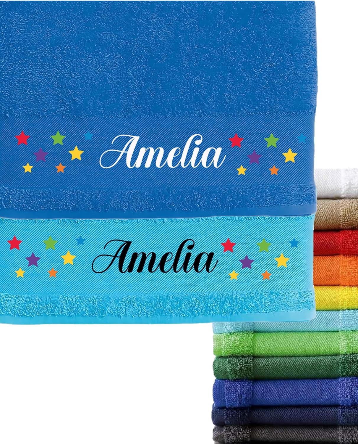 Personalised Swimming Towel For Kids Boys Girls 10 Colours, Printed