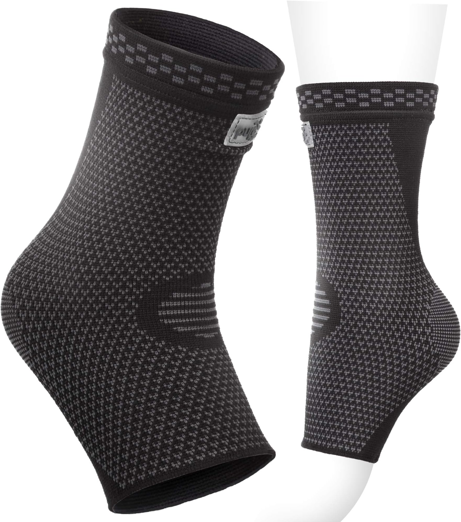 Ankle Brace - Ankle Support - Compression Ankle Sleeve Foot Support for Plantar Fasciitis - Achilles Tendonitis - Arch Heel Spurs - Pair Socks for Womens - Men - Kids - Best for Running