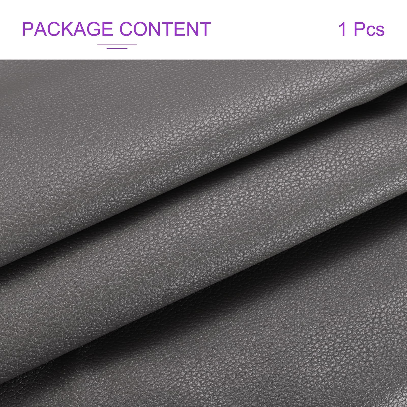DMiotech 54 Zoll x 72 Zoll Kunstlederstreifen Möbelbezug Grau | 1 Packung, Pebble Skin Grau PU Lederrolle, für handgefertigte Bastelprojekte
