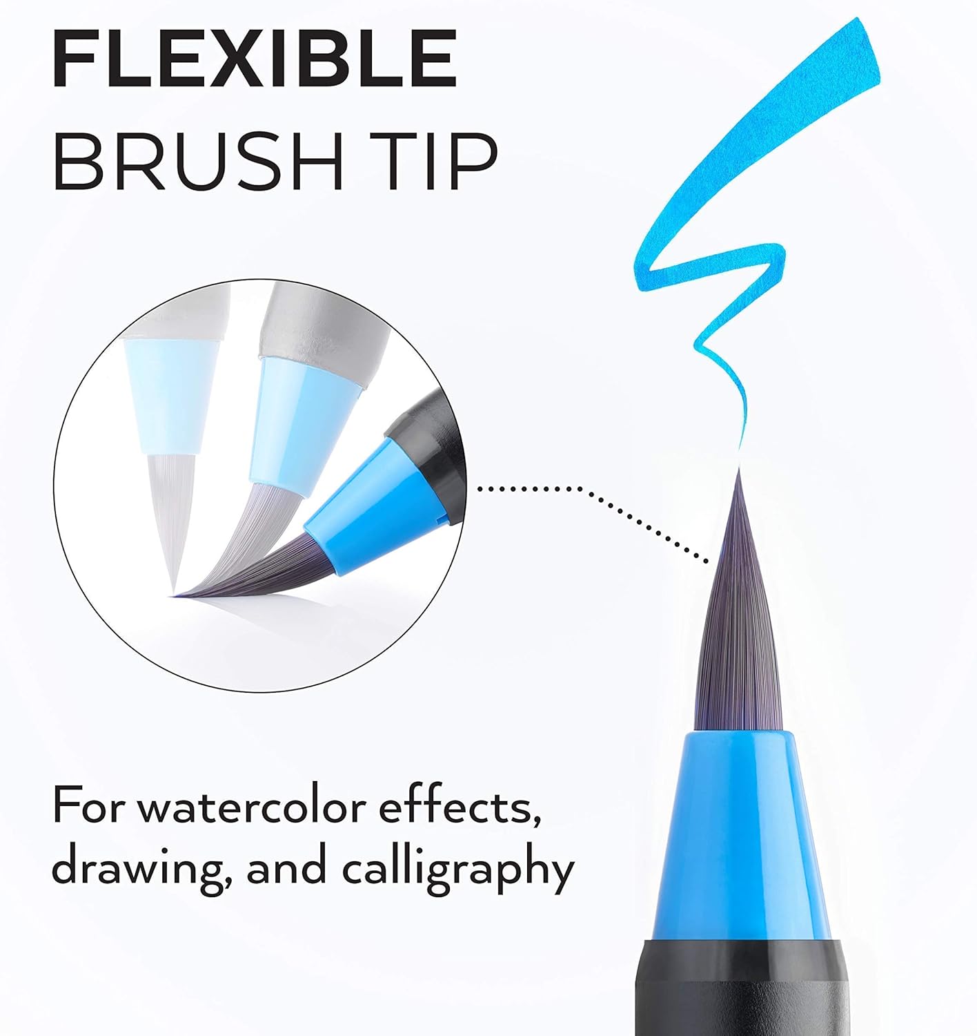 Arteza Real Brush Pens and Watercolor Pad Bundle, Drawing Art Supplies for Artist, Hobby Painters & Beginners