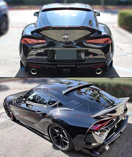 Miniatura 3 de Alerón de techo de ventana trasera JDM Vortex de fibra de carbono real compatible con Toyota GR Supra A90 A91 MK5 2020-2024