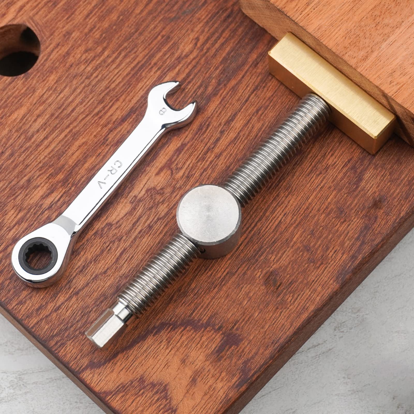 Lot de 6 pinces pour établi de table avec arrêts de banque, étau de travail du bois, pince à fixation rapide, pince à fixation rapide, pince de banc pour trou de 20 mm