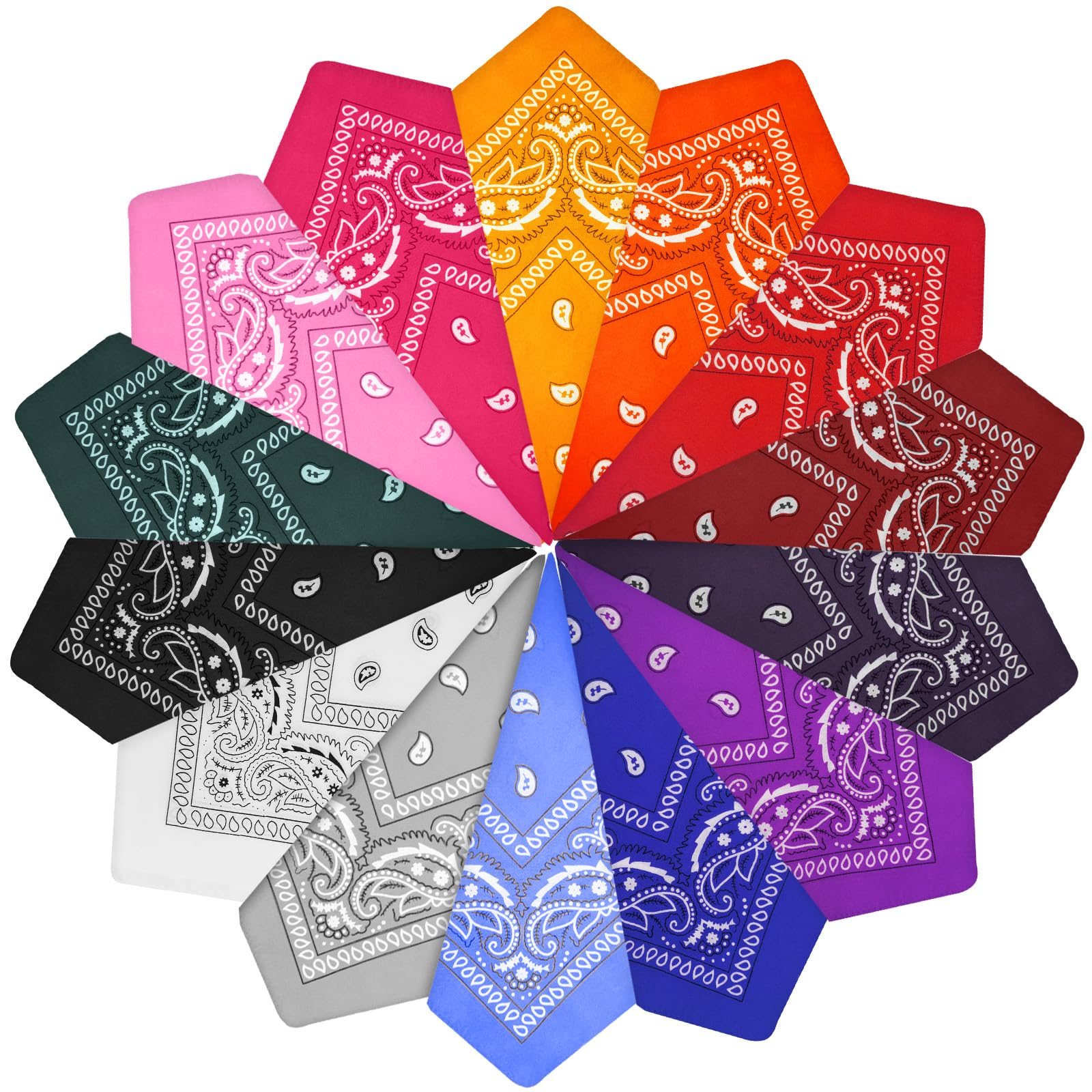 Lot De 6 Bandanas Pour Hommes Et Femmes,bandeaux En Nylon Paisley