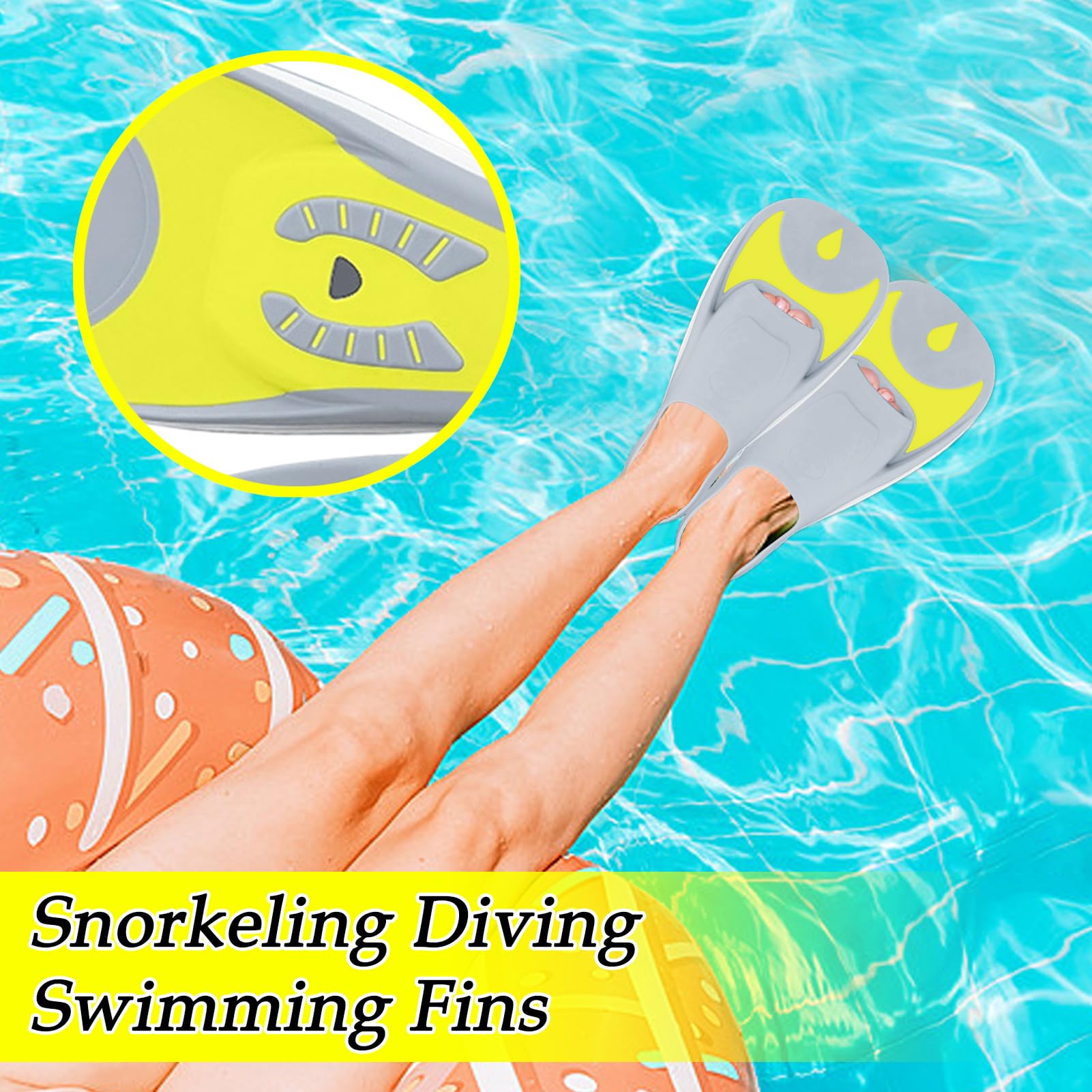 Aletas para Snorkel Portátiles, con un diseño ergonómico y estabilizador | Aletas de buceo y snorkel para adultos Para Hombres, Mujeres, Niños, Niñas, Snorkel, Natación, Apnea, Entrenamiento, Viaj