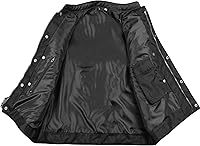Vista 2 de Jackets 4 Bikes SOA - Chaleco de motociclista para hombre, piel de búfalo premium, múltiples bolsillos, estilo club, para todas las estaciones