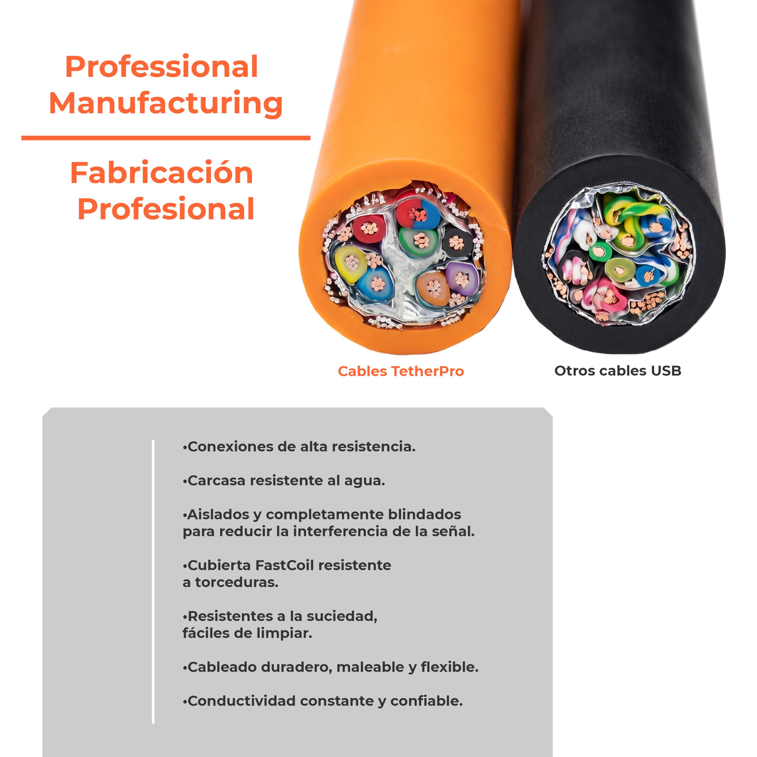 Tether Tools Cable USB Tetherpro Cable USB 3.0 de extensión Activo de 5 m en Color Naranja [CU3017]