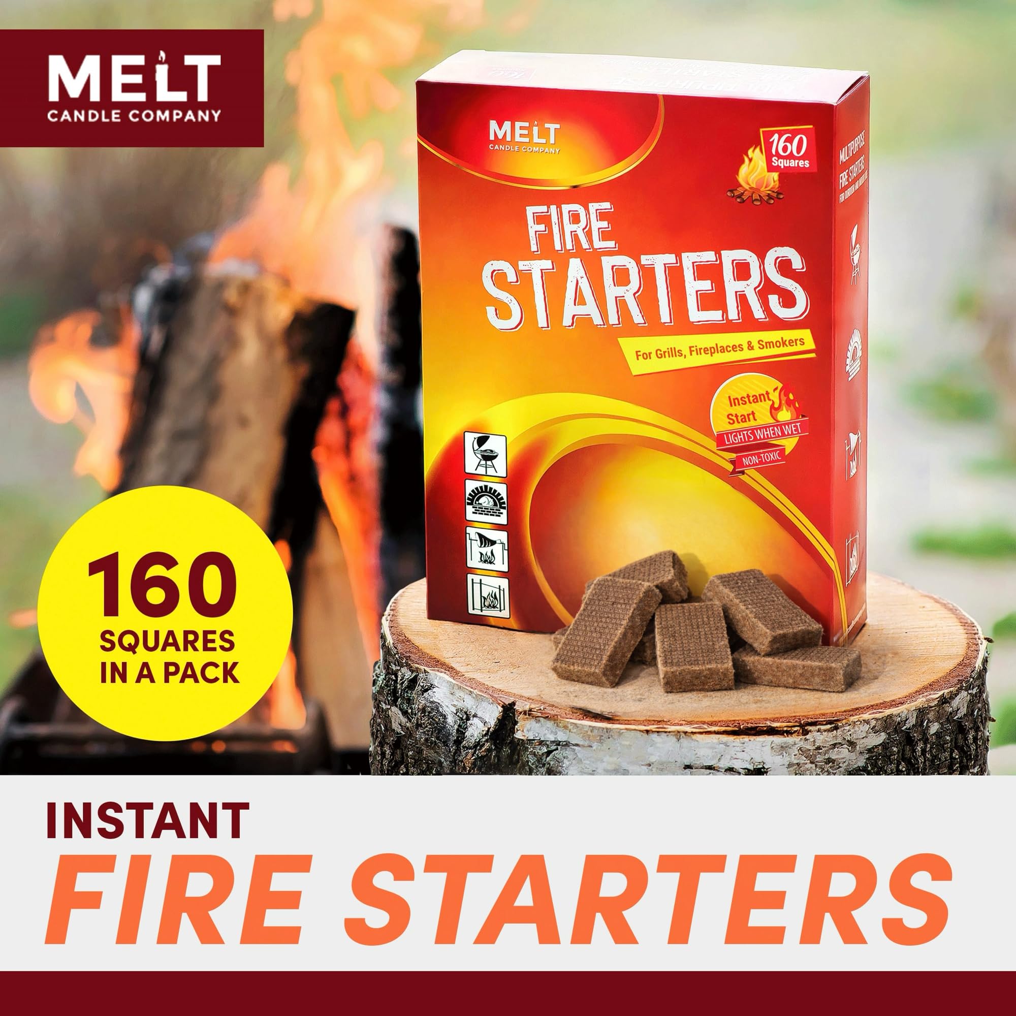 Charcoal Fire Starter | Survivalist Grade Sticky Fire Coal | Long Time Burning Mud Charcoal Fire Starters | Soft Mud Type Charcoal Starter | Box Contains Fire Starters for Grilling