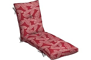 Arden Selections Outdoor Plush Modern Tufted Chaise Cushion, Water Repellent, Fade Resistant