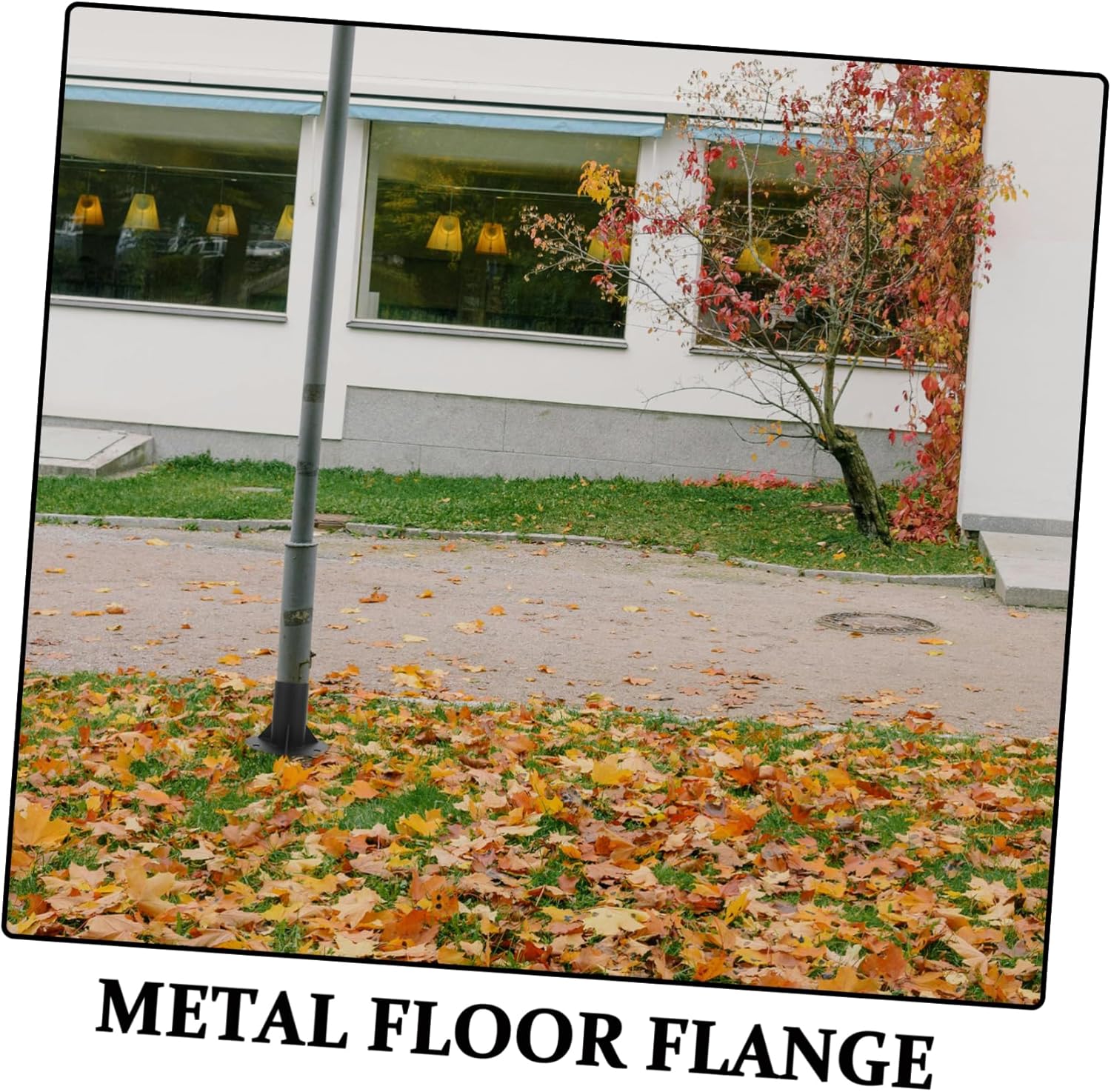 Heavy Duty Metal Fence Post Bracket Flange for Outdoor Use Inner Diameter Versatile Deck Base for Mailbox and Lamp Post Installation Decorative and Design