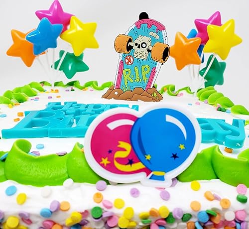 Miniatura 2 de Decoración para pastel de cumpleaños con temática de monopatín (diseño único)