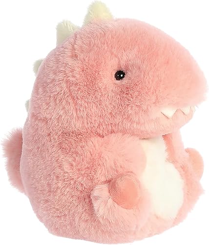 Aurora® Round Rolly Pet™ Avery Allosaurus™ - Adorable compañero - Diversión sobre la marcha - Rosa 5 pulgadas