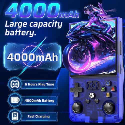Miniatura 4 de R36MAX - Consola de juegos de mano retro, pantalla IPS HD de 4.0 pulgadas, consola de juegos retro portátil, CPU de 1.5 GHz, consola de videojuegos