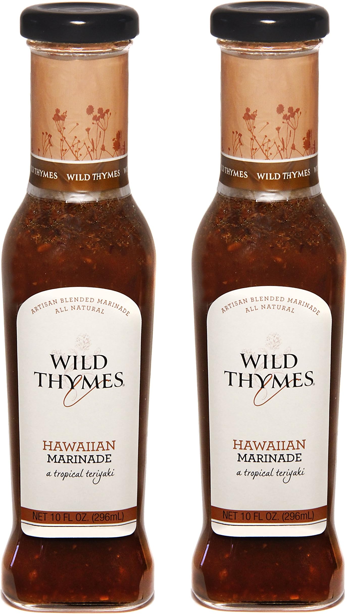 HAWAIIAN ASIAN TERIYAKI MARINADE & SAUCE by Wild Thymes Farm, 10oz (Pack of 2)