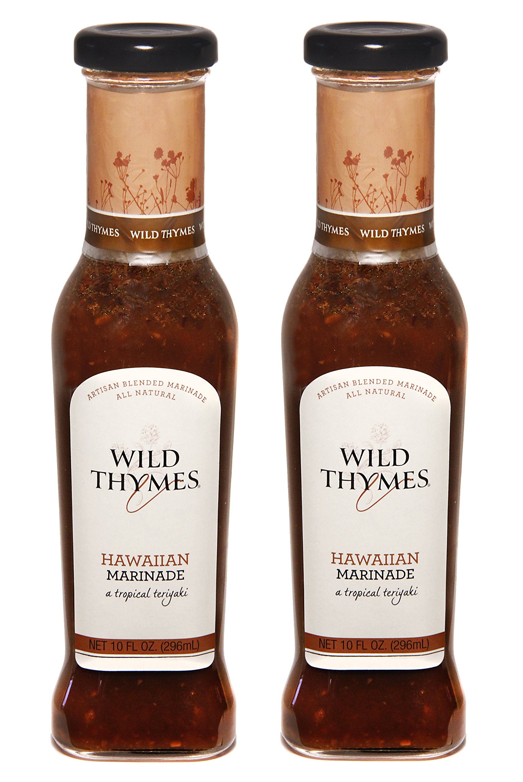 HAWAIIAN ASIAN TERIYAKI MARINADE & SAUCE by Wild Thymes Farm, 10oz (Pack of 2)