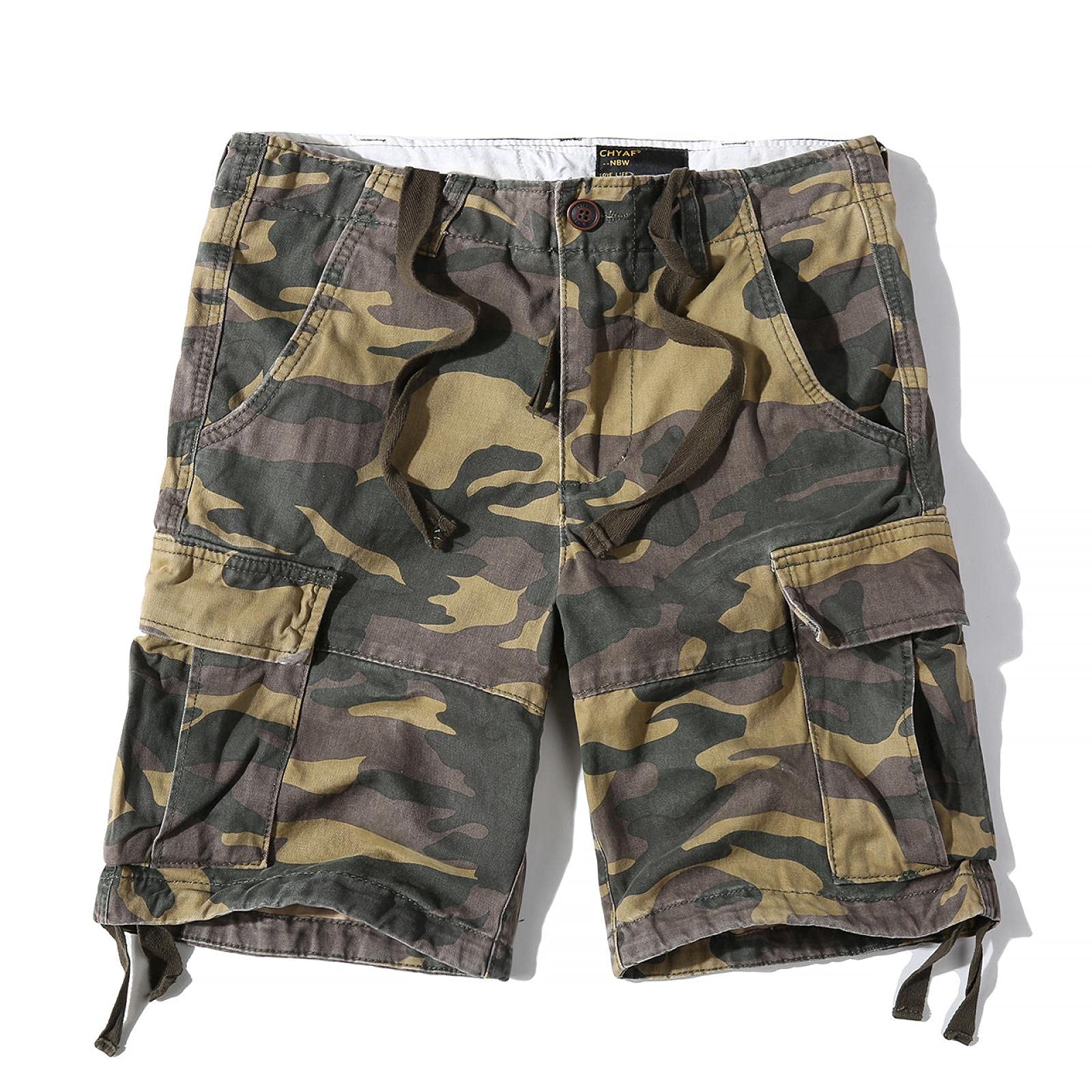 Pantalones Cortos Pantalones Cortos De Camuflaje De Verano para Hombre Pantalones Rectos De Carga Sueltos De Algodón