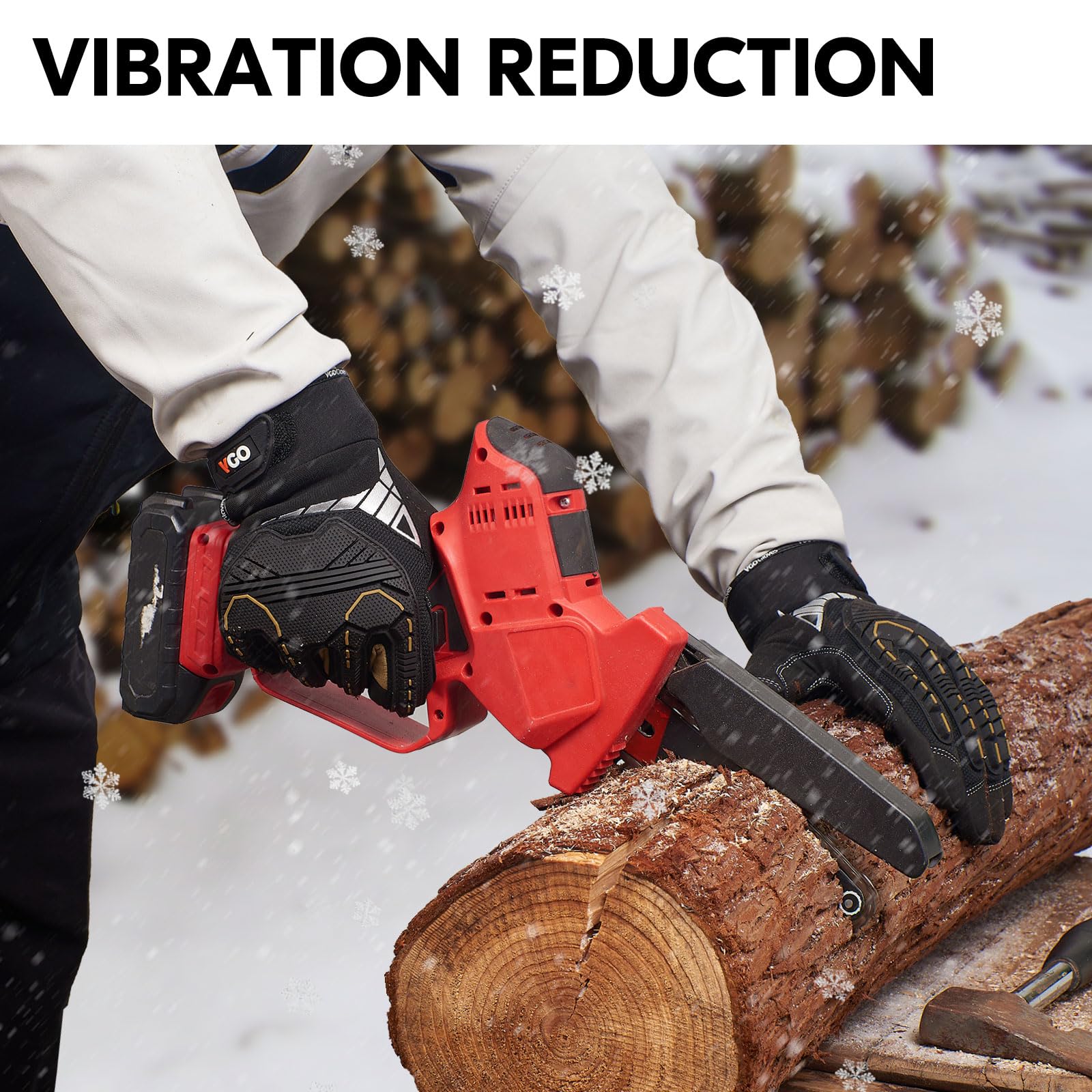 Vgo... Waterproof Thermal Gloves Touchscreen, Winter Work Gloves Men Cold Weather for Heavy Duty Freezer Moto Warehouse Driver Anti impact&vibration Safety Gloves, 1 pair — view 5