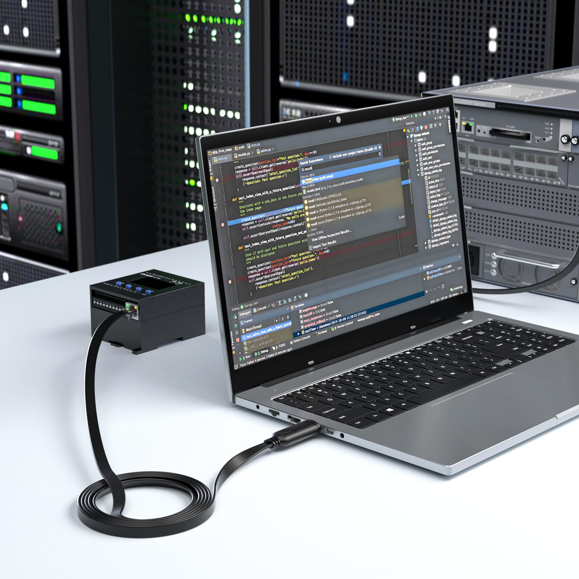 DriverGenius NetConsole | Cable de Consola USB a RJ45, Adaptador Rollover para Gestión de Red y Solución de Problemas, Compatible con Windows/macOS/Linux 【U2RJ45-RA, 4 Unidad/Paquete】