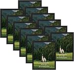 HORLIMER 8x10 Picture Frame Set of 15, Black Picture Frames Display 8 by 10 Photo for Wall or Tabletop