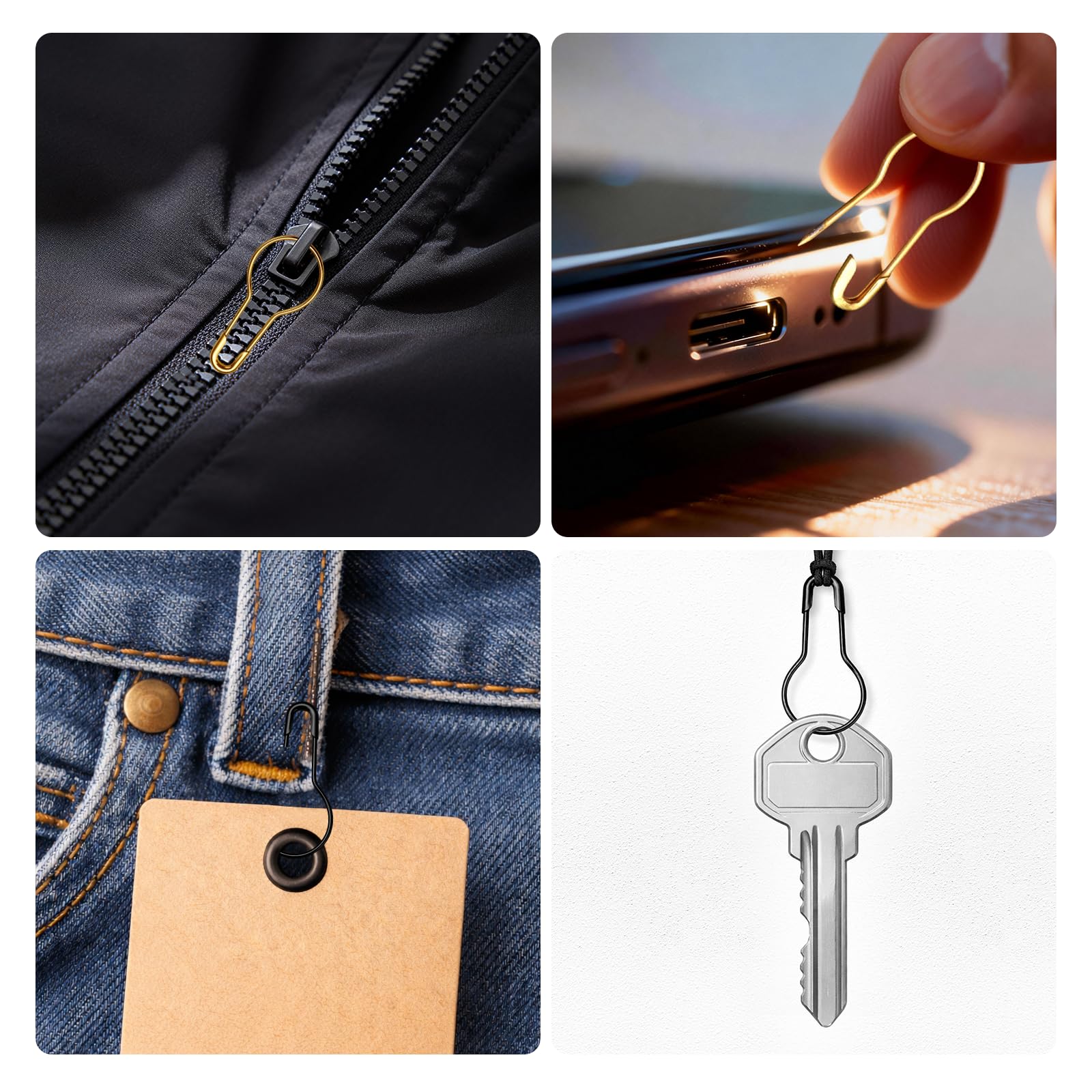 300 Stück Sicherheitsnadeln, langlebige Metall-Kürbisnadel in 12 leuchtenden Farben, Sicherheitsnadeln zum Nähen, Basteln und für Kleidungsanhänger