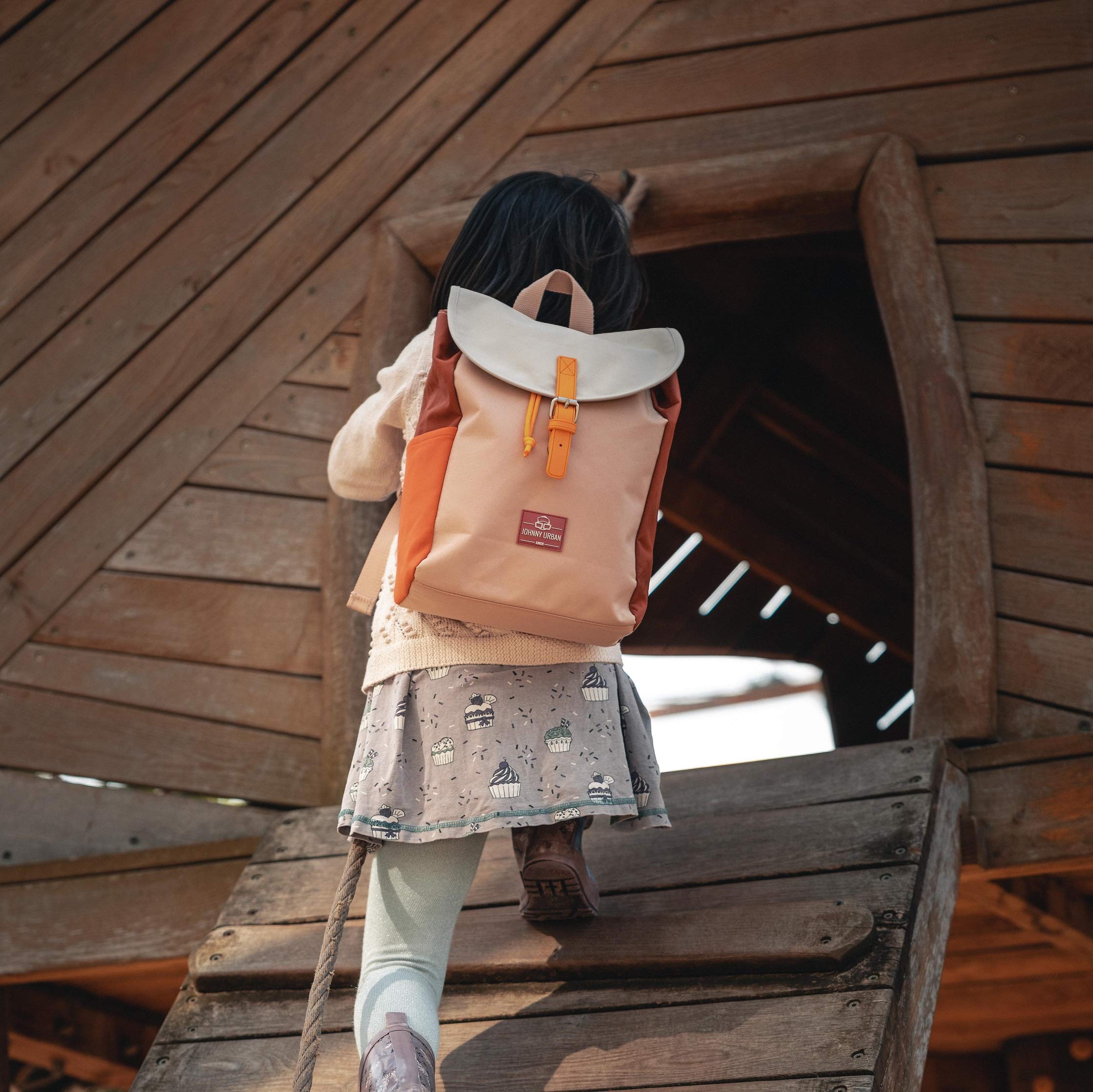 Johnny Urban Sac à dos enfant Garçons & Filles vert - Sac Junior LIAM conçu à partir de bouteilles en PET recyclées, Sac pour enfants de la garderie, maternelle et École, hydrofuge sans BPA