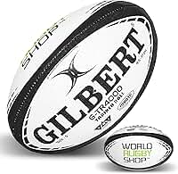 World Rugby Shop X Gilbert G-TR4000 Bola de Rugby - Tamanhos adulto e juvenil 3, 4 e 5 - Costurada à mão - Construção em 3 camadas