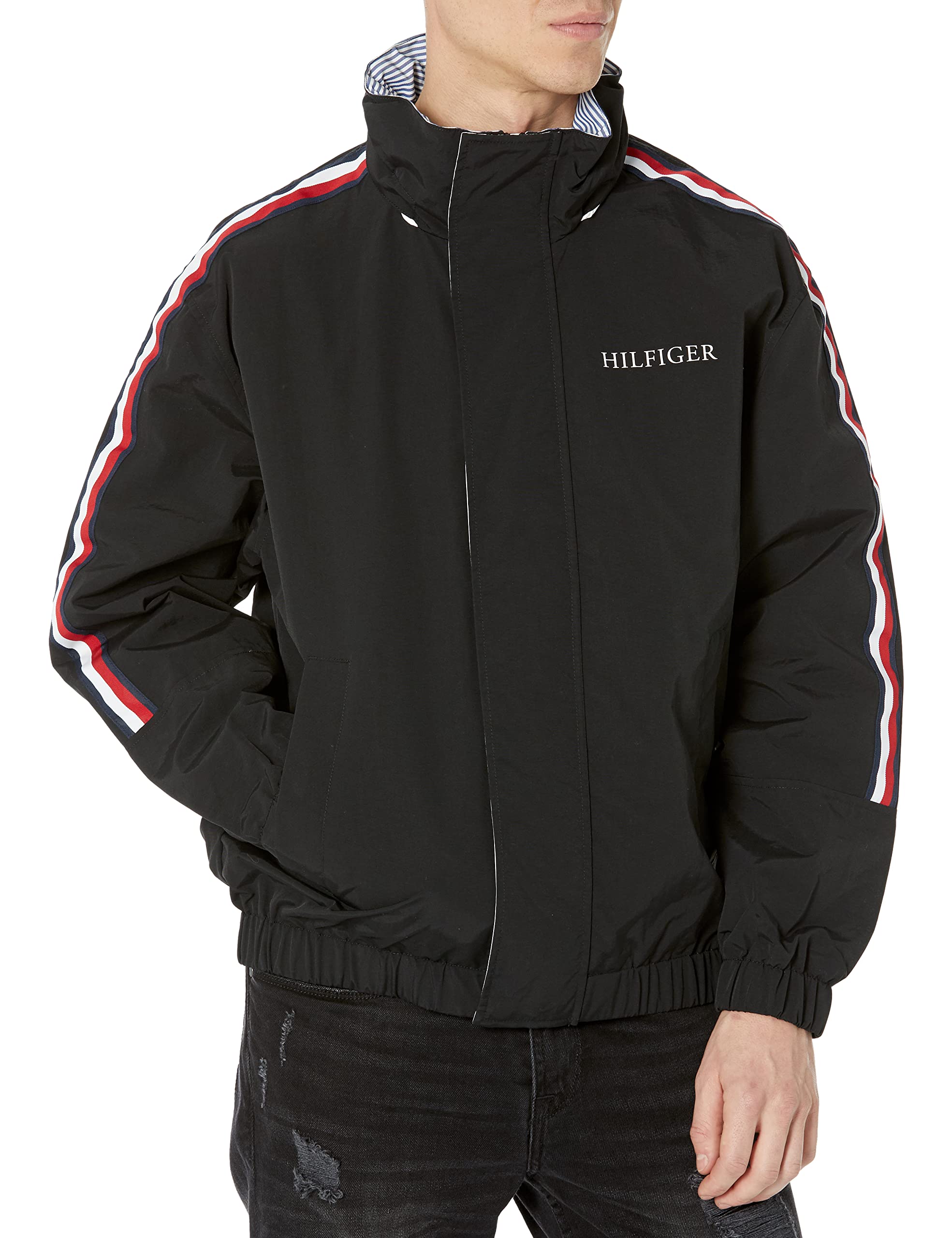 Tommy Hilfiger Men's Lightweight Waterproof Regatta Bomber Jacket - Main Image